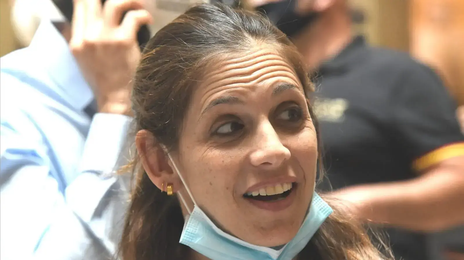 קרן טרנר במהלך טקס חילופי שרים במשרד התחבורה בירושלים 18 במאי 2020