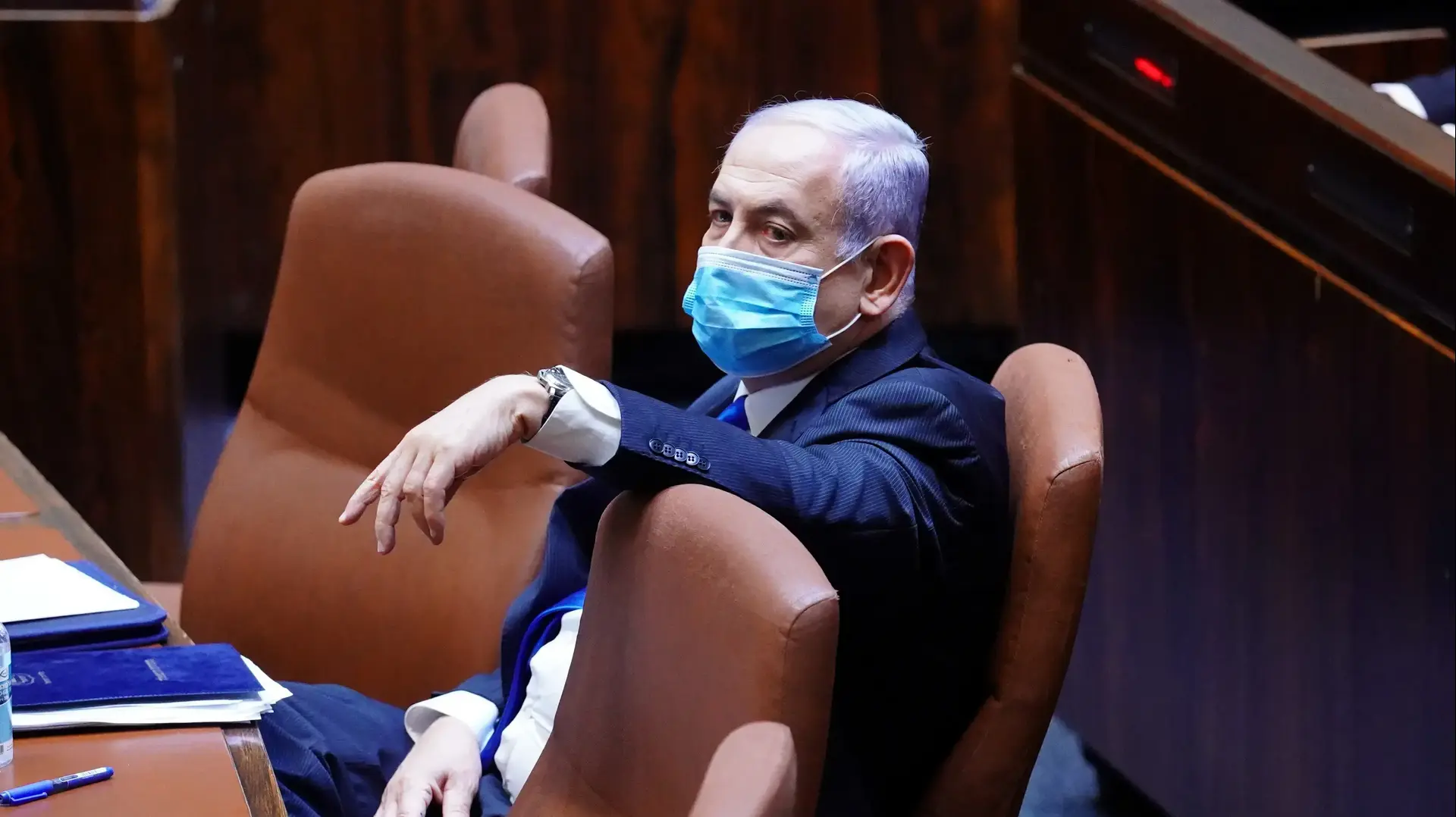 בנימין נתניהו בהשבעת הכנסת, 17 במאי 2020.