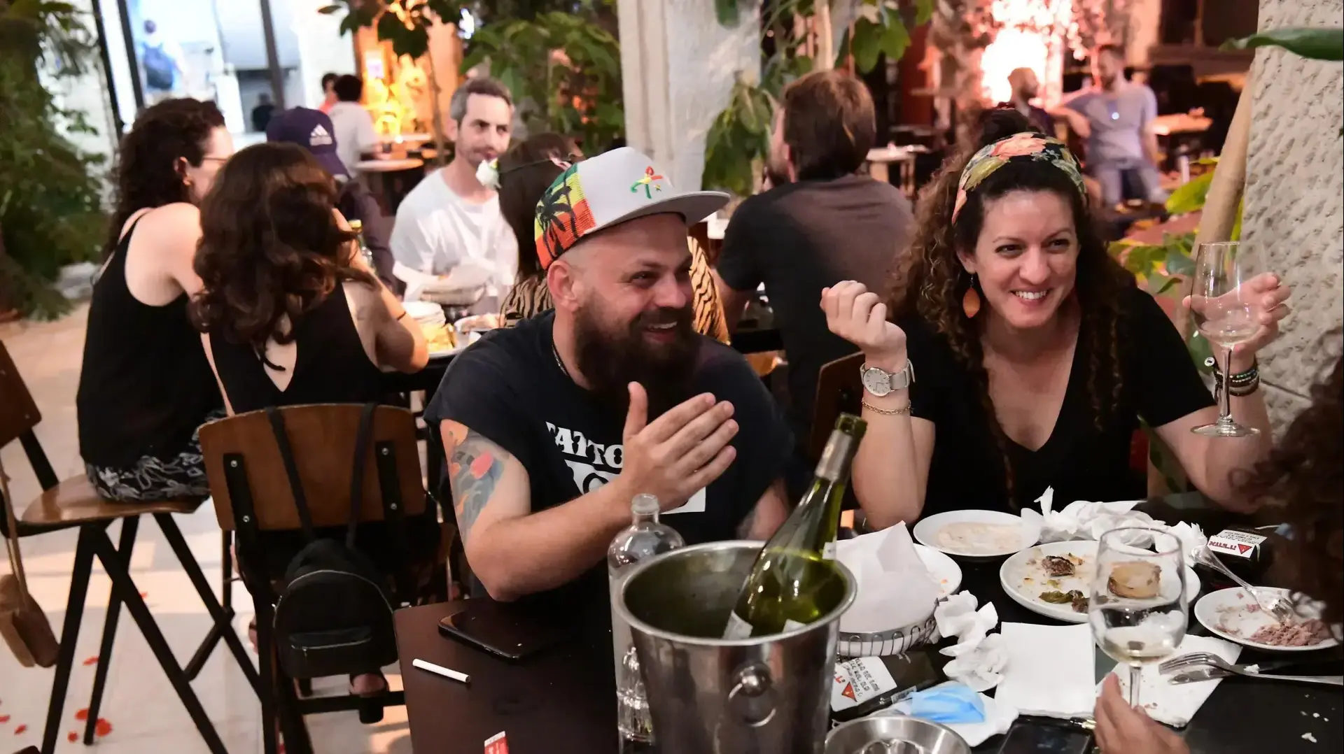 מסעדת "סנטה קתרינה" בתל אביב, יום חזרת המסעדות לאחר הסרת הגבלות הקורונה