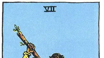 טארוט קלף שבעה מטות seven wands