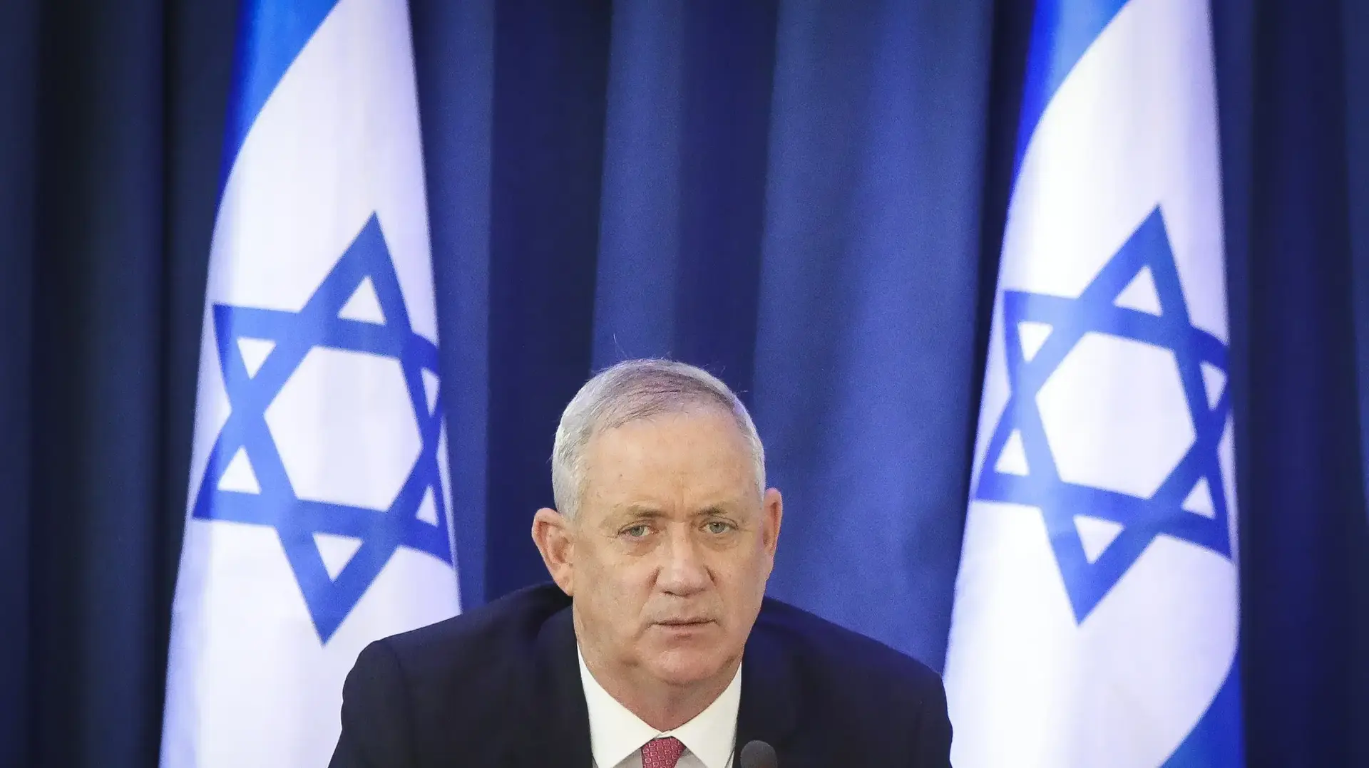 בני גנץ בישיבת הממשלה, 21 ביוני 2020