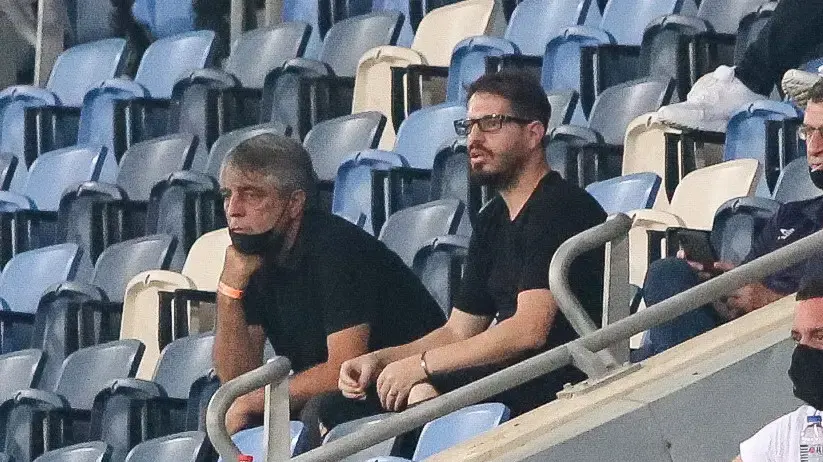 משה חוגג בעלי בית"ר ירושלים עם אלי אוחנה