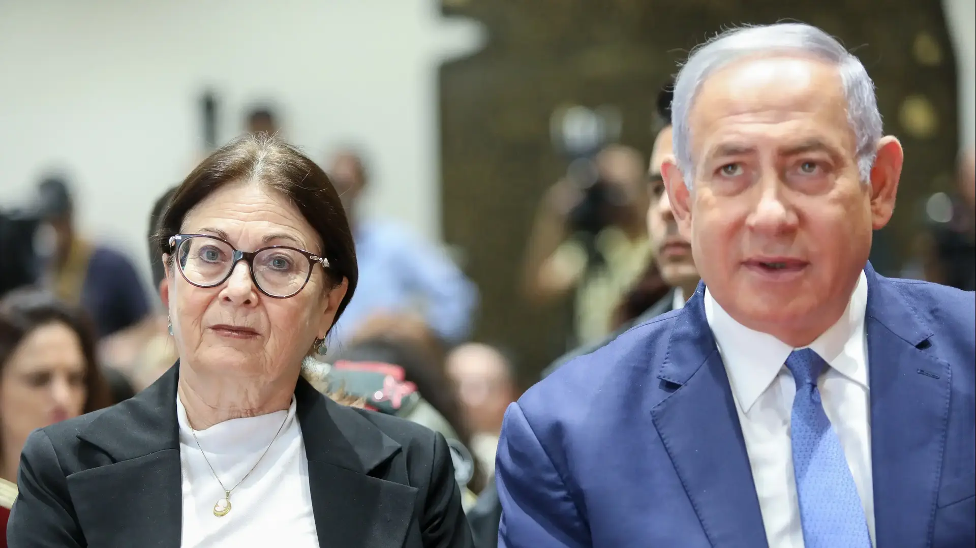 ראש הממשלה בנימין נתניהו ונשיאת בית המשפט העליון אסתר חיות - 17 ביוני 2019