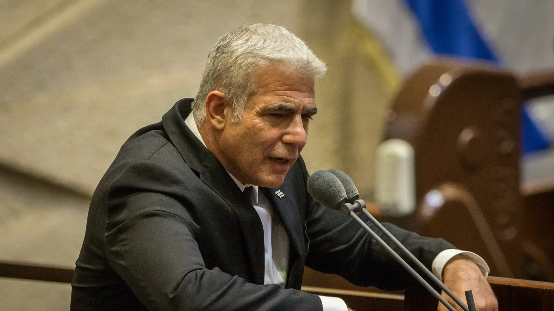 יו"ר האופוזיציה יאיר לפיד, בכנסת, 24 באוגוסט 2020