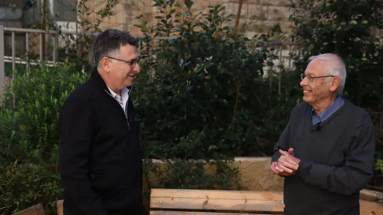 בני בגין עם גדעון סער יו"ר מפלגת "תקווה חדשה"