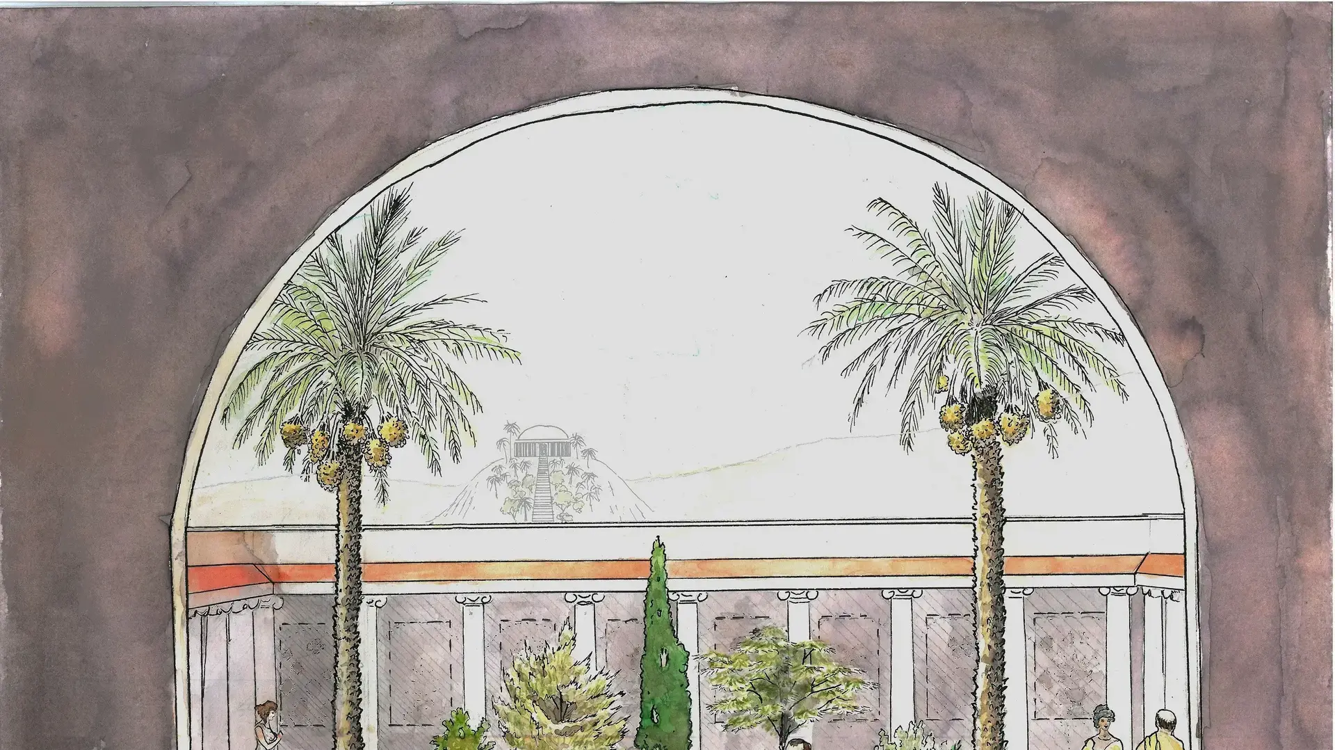 הצעה לשחזור גינת העציצים הננסיים של הורדוס בארמון החורף של הורדוס ביריחו