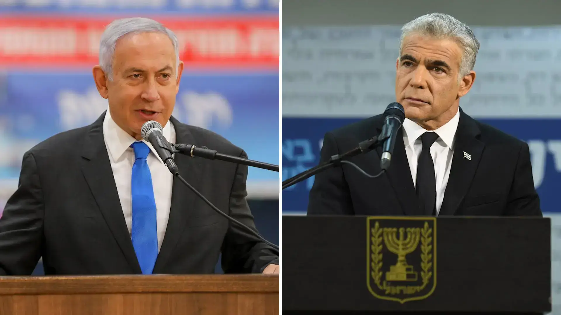 יאיר לפיד ובנימין נתניהו יאיר לפיד ובנימין נתניהו