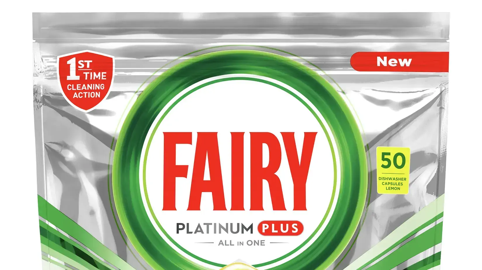 Fairy Platinum Plus, קפסולות למדיח (50 קפסולות), מחיר לצרכן: 49.90 שקל