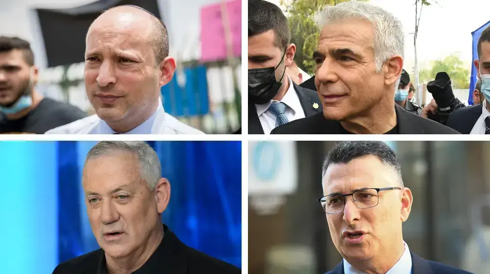 בנט, לפיד,  סער וגנץ
