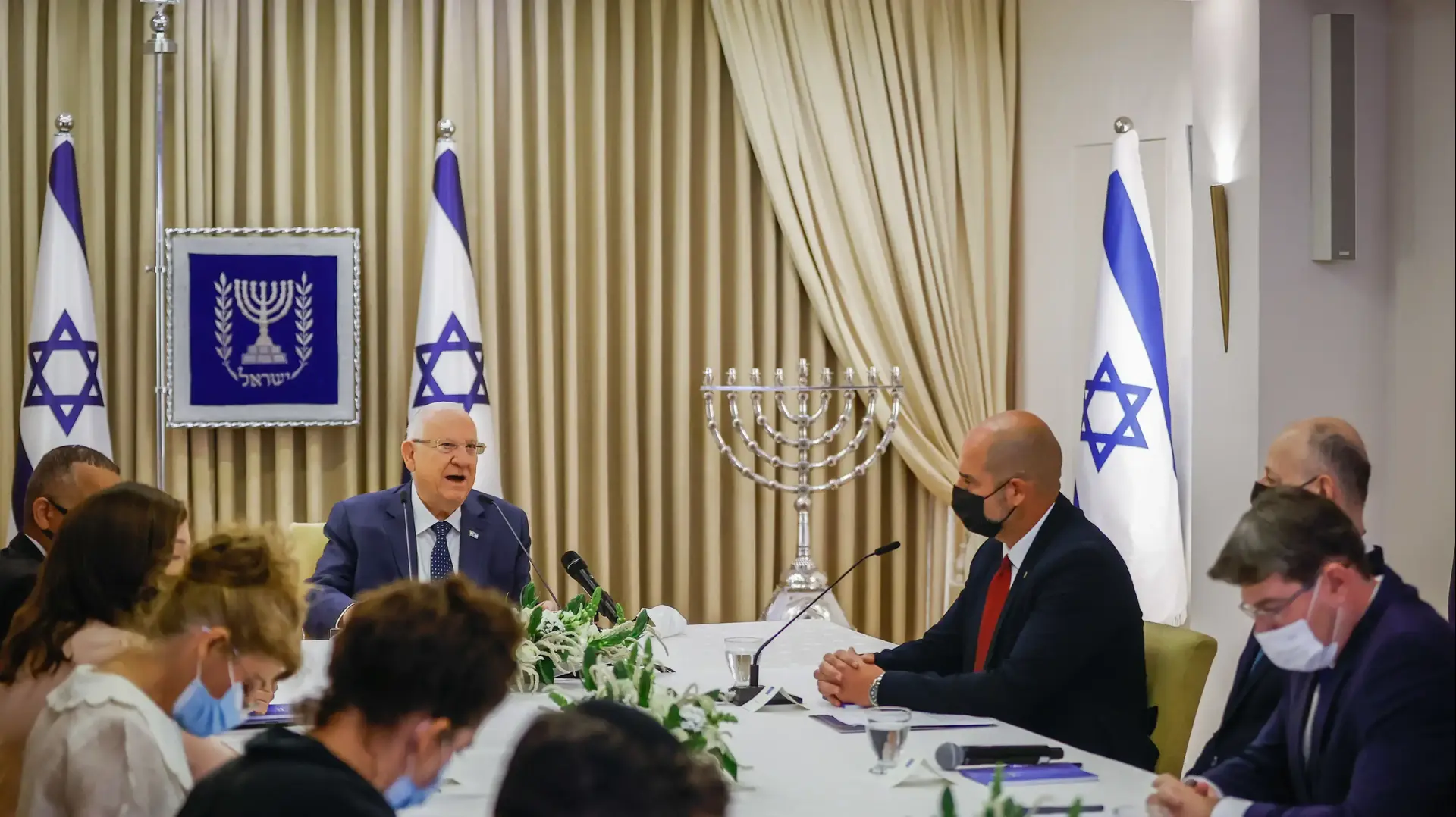 נציגי הליכוד במהלך המלצות בבית הנשיא ירושלים 5 באפריל 2021