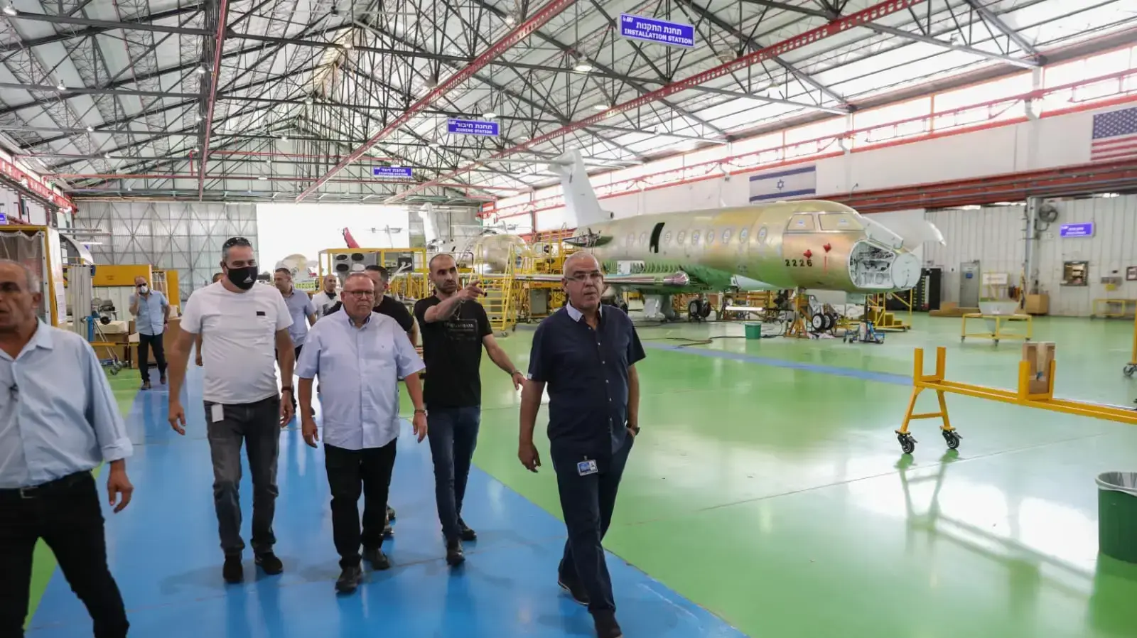 יו"ר ההסתדרות, ארנון בר דוד בסיור בתעשייה האווירית