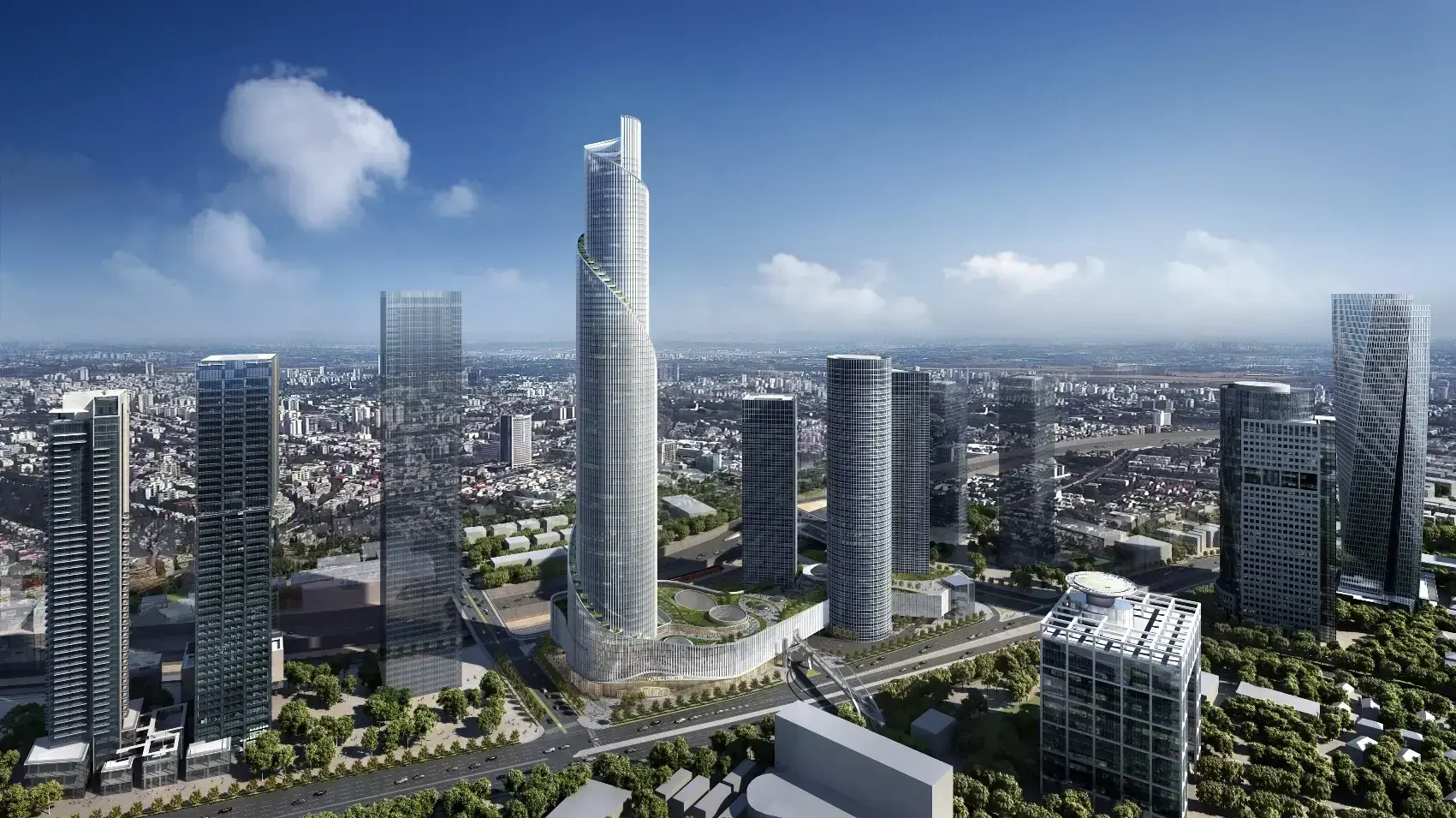 הדמיה למגדל הספירלה, הגבוה בישראל, של קבוצת עזריאלי