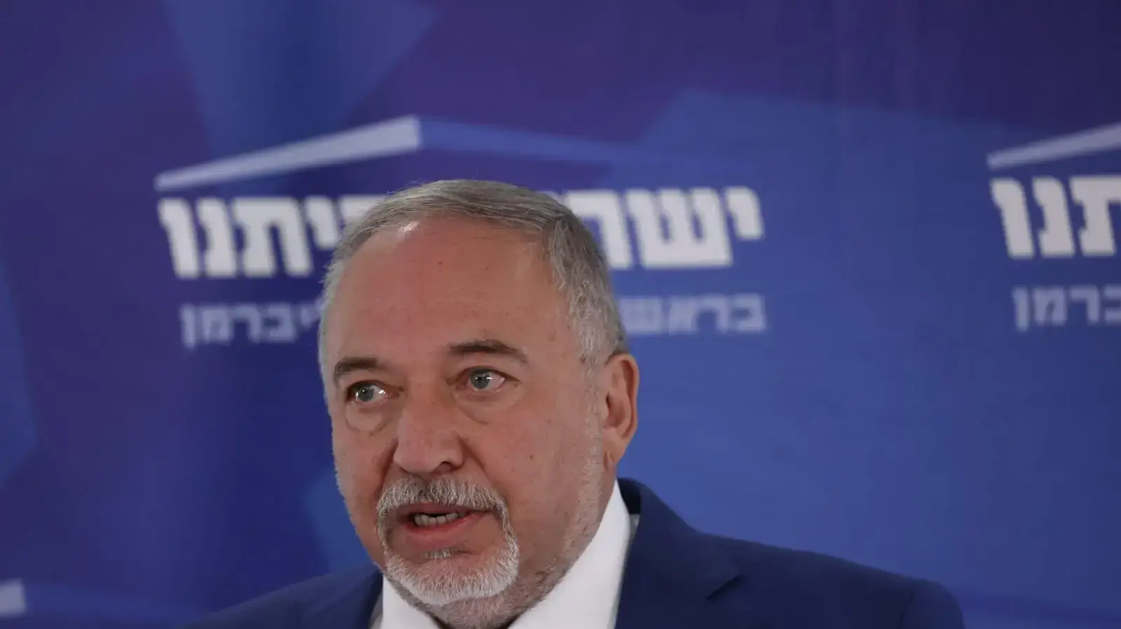 יו"ר ישראל ביתנו, אביגדור ליברמן במהלך ישיבת סיעת ישראל ביתנו בכנסת 3 במאי 2021