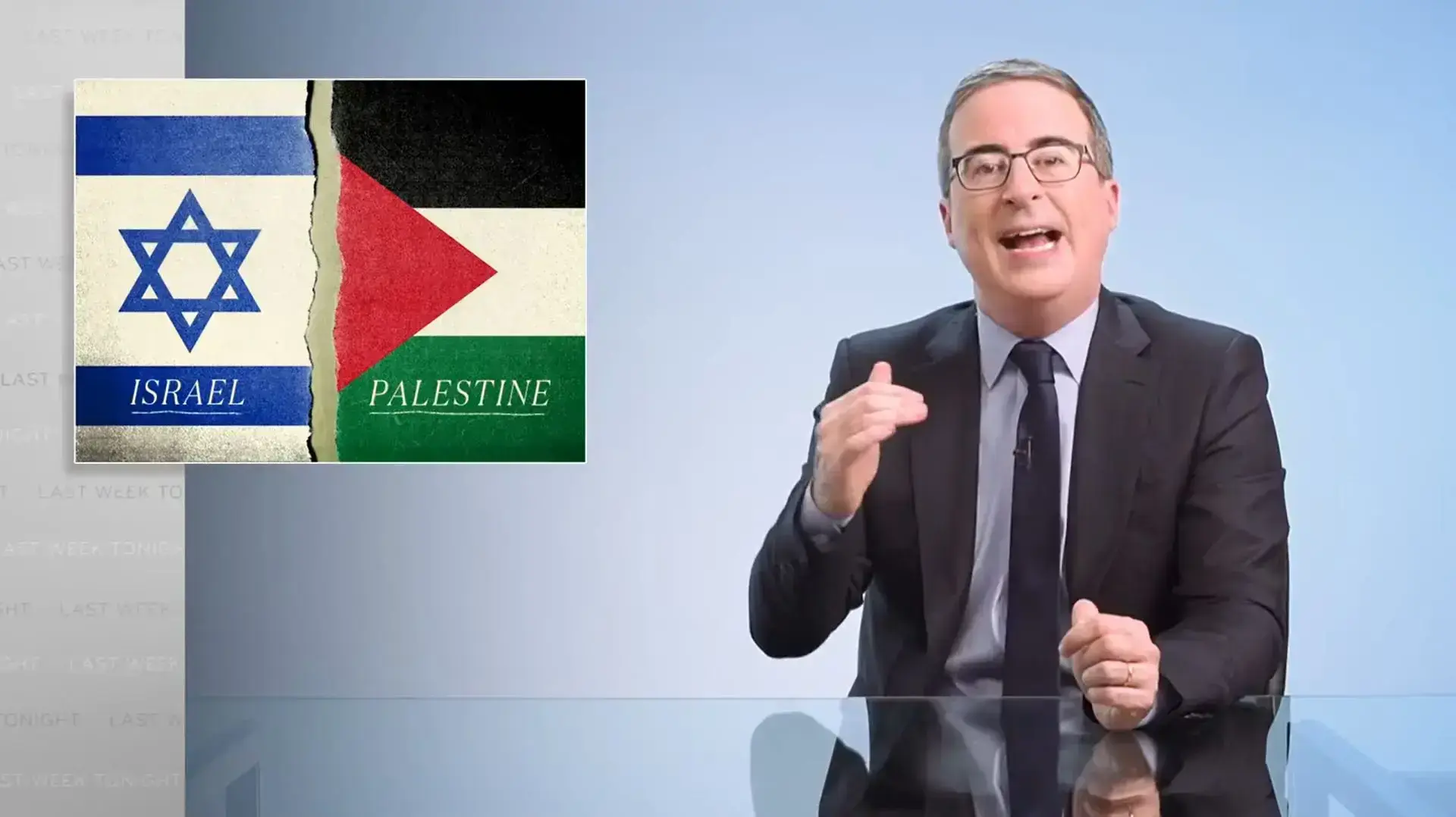 ג'ון אוליבר על ישראל, פלסטין, מבצע שומר החומות