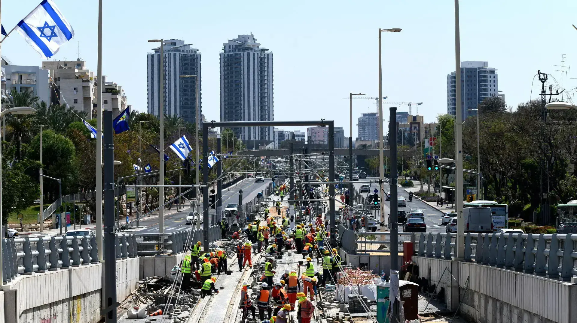 עבודות הרכבת הקלה בפ"ת 10 ביוני 2021