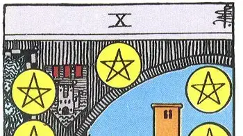 טארוט קלף עשרה מטבעות ten pentacles