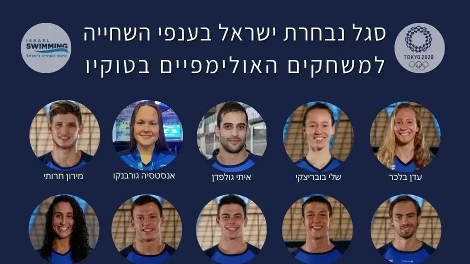 סגל נבחרת השחייה של ישראל לאולימפיאדת טוקיו