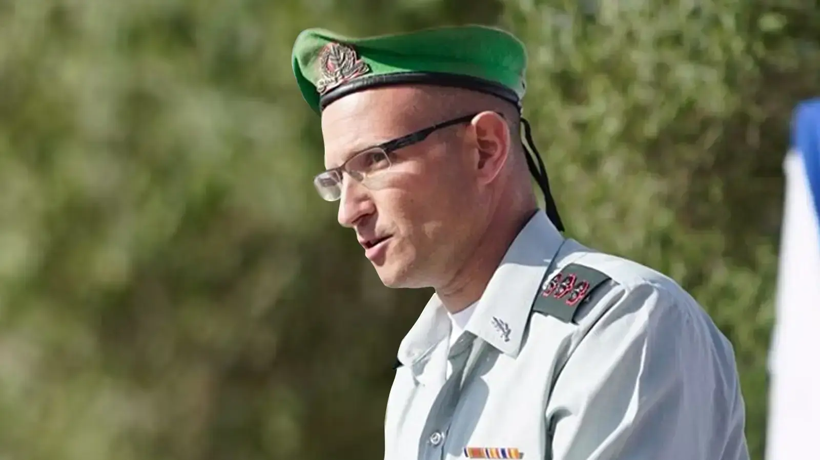 אל"ם שרון אסמן בטקס מינויו למפקד חטיבת בנימין, מאי 2018