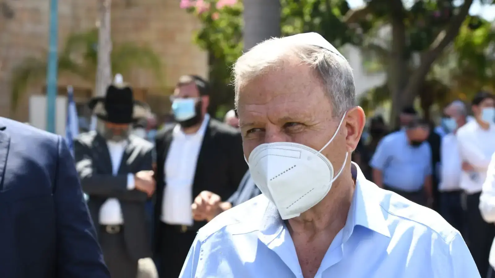 השר לשעבר וח"כ מאיר שטרית בלוויתו של השר לשעבר אהרון אבוחצירא 22 בספט 2021