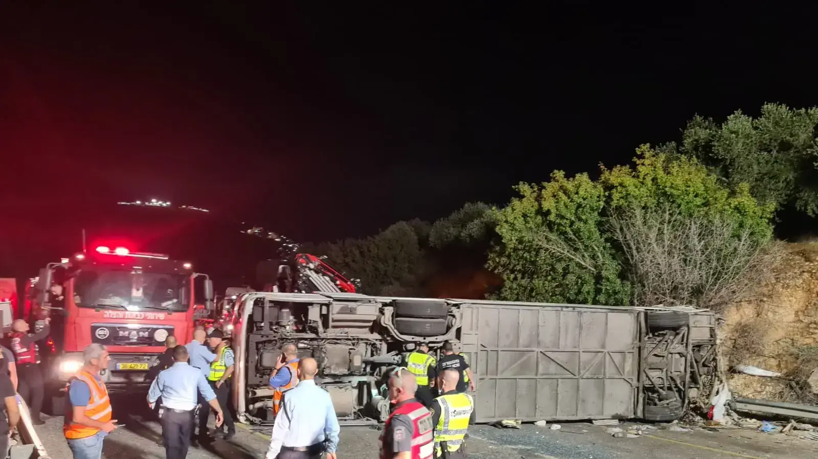 תאונת דרכים בין אוטובוס לרכב פרטי סמוך לחורפיש,כביש 89, 29 בספטמבר 2021