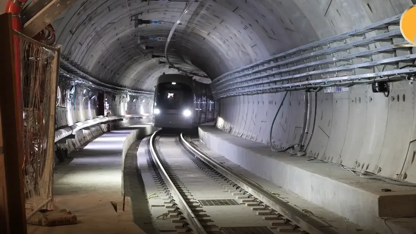 נסיעת מבחן של הרכבת הקלה ביפו. 21 באוקטובר 2021