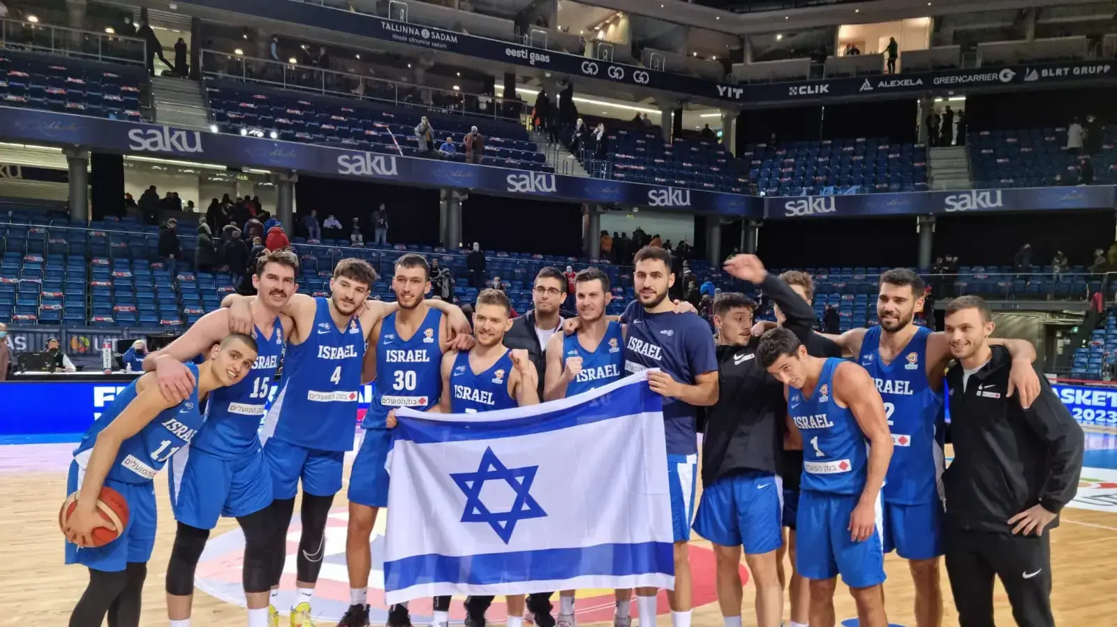 נבחרת ישראל בכדורסל אחרי הניצחון על אסטוניה
