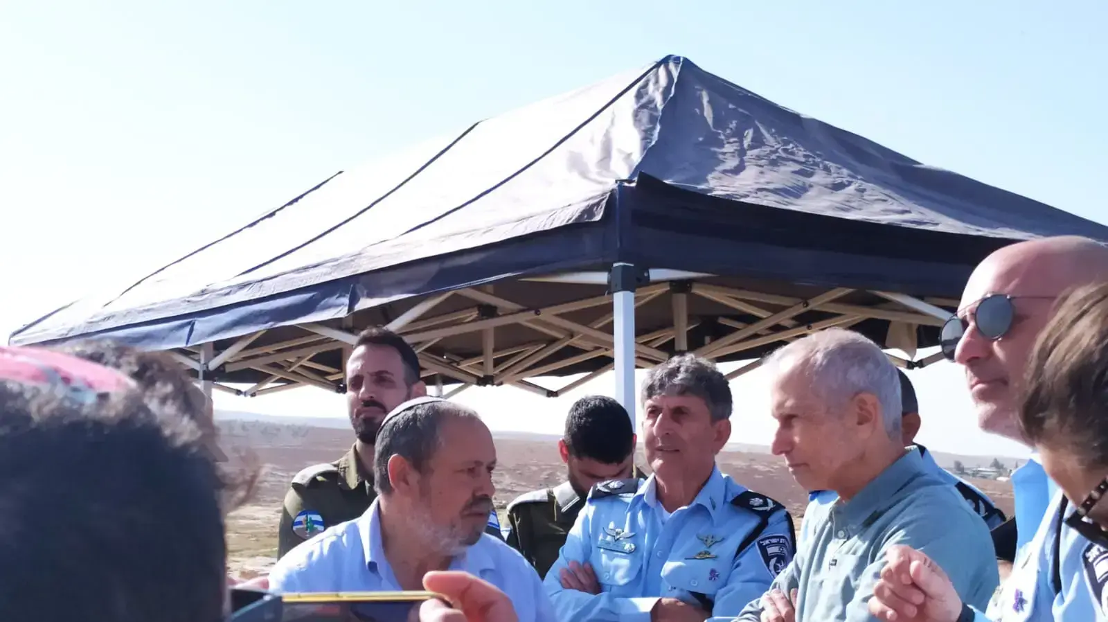 סיורו של שר הביטחון פנים, עומר בר לב עם צמרת המשטרה בהר חברון 14 בדצמבר 2021