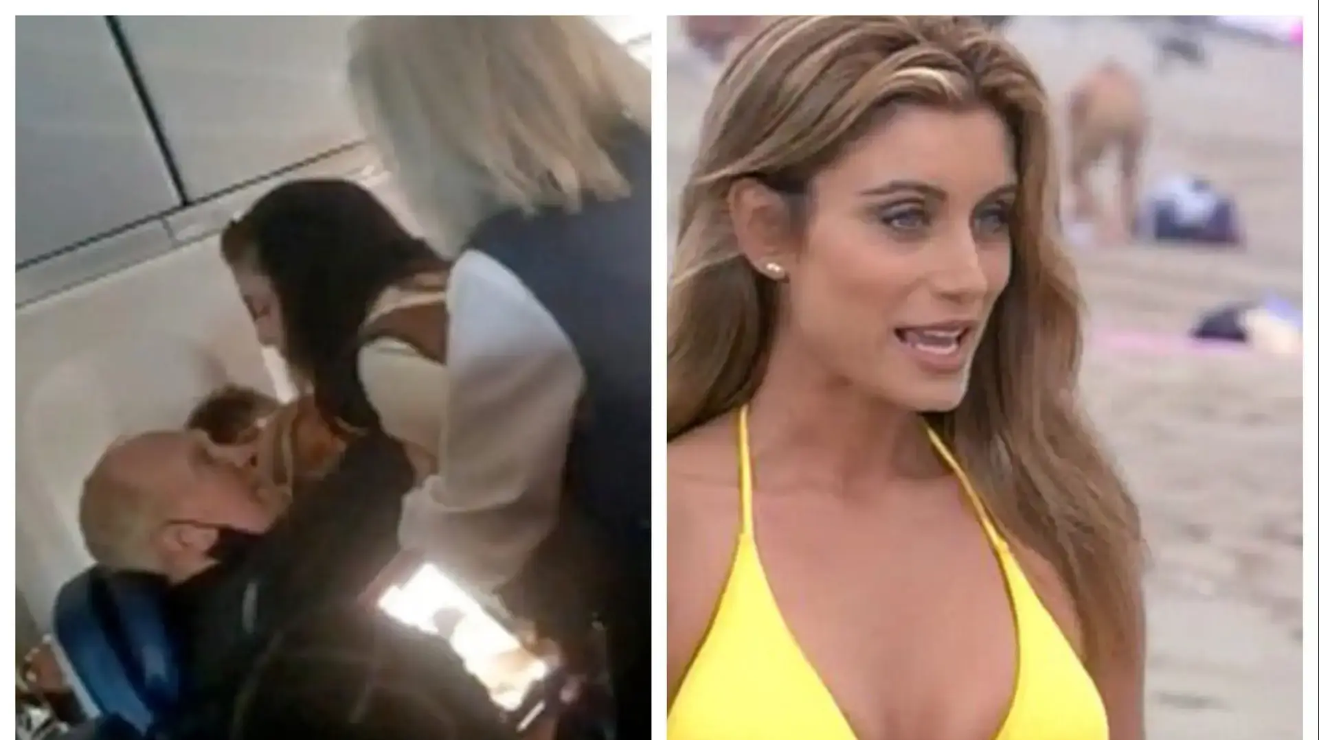 דוגמנית היכתה נוסע בטיסה