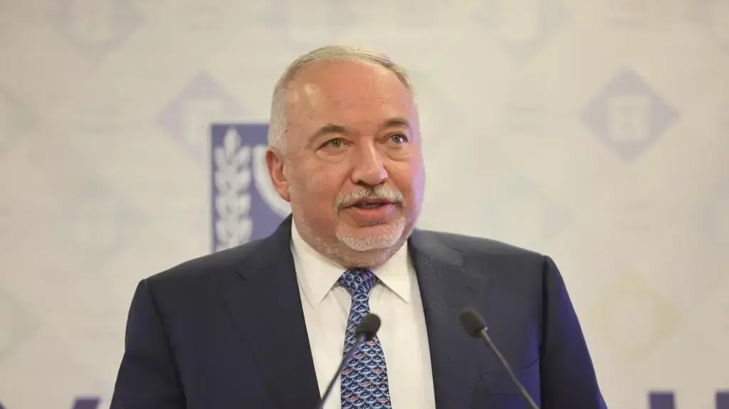 שר האוצר, אביגדור ליברמן במסיבת עיתונאים, משרד האוצר, 12 ביוני 2022