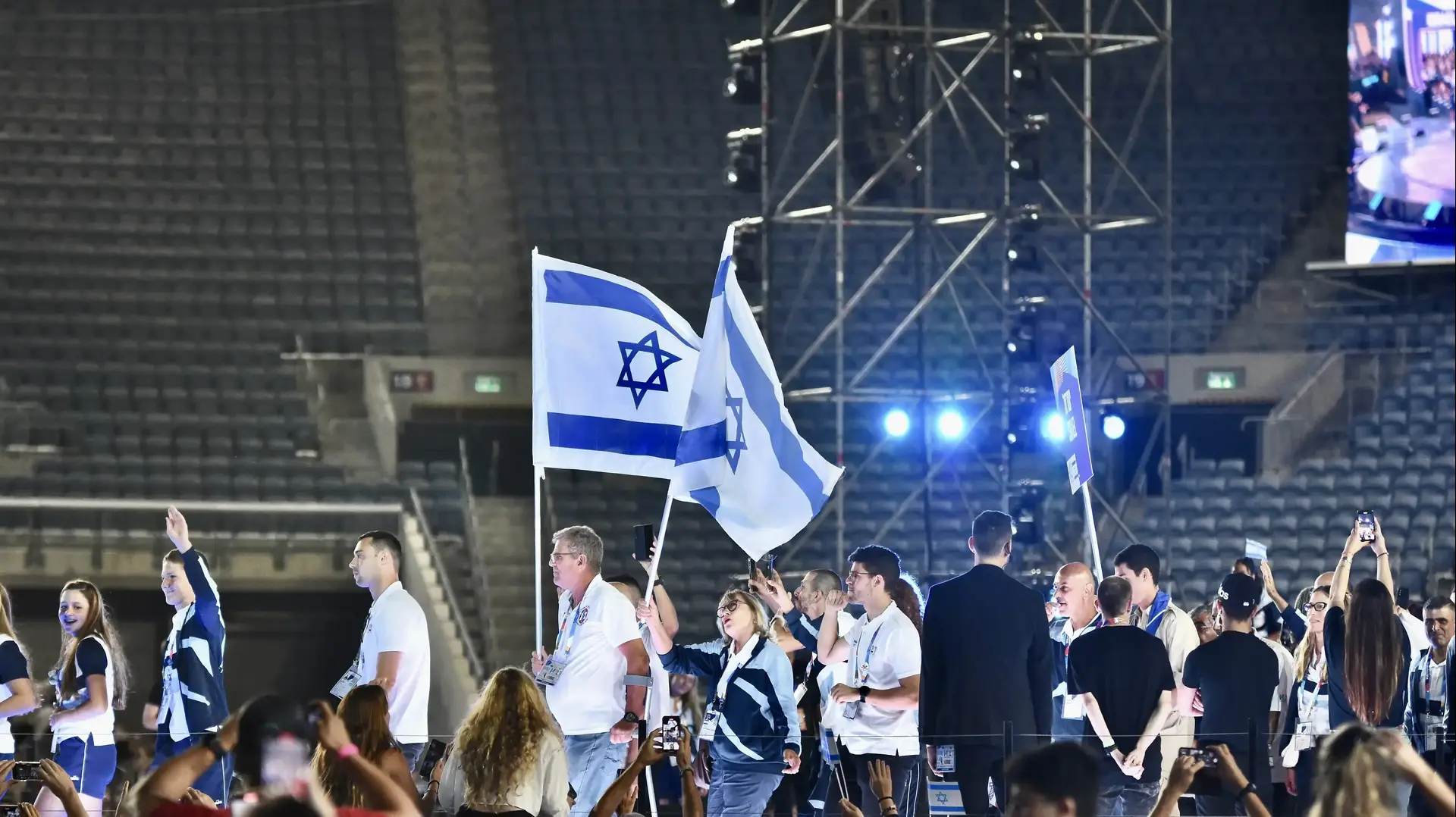 המשלחת הישראלית בטקס הפתיחה של המכביה ה-21