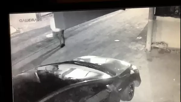 גיף תאונת הולך רגל
