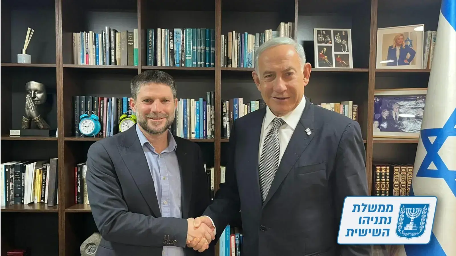נתניהו, וסמוטריץ לאחר הסכם שנחתם 1 בדצמבר 2022