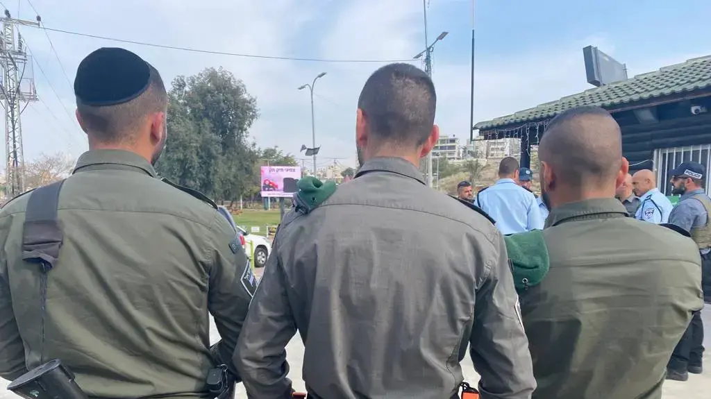 לוחמי מג"ב שנטרלו את המחבל בכפר קאסם. 23 בדצמבר 2022