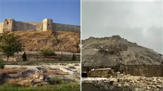 טירת גזיאנטפ שחרבה ברעידת האדמה בטורקיה, 7.2.23