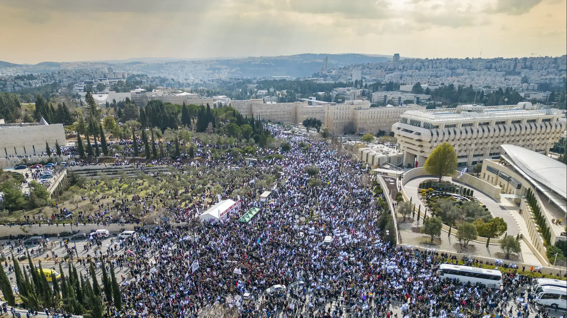 הפגנה נגד המהפכה המשפטית, הכנסת, ירושלים,  13 בפברואר 2023