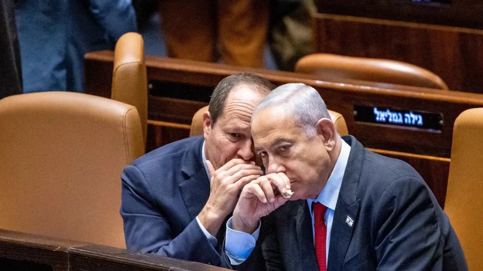 בנימין נתניהו,ניר ברקת, הצבעה במליאת הכנסת, 22 בפברואר 2023