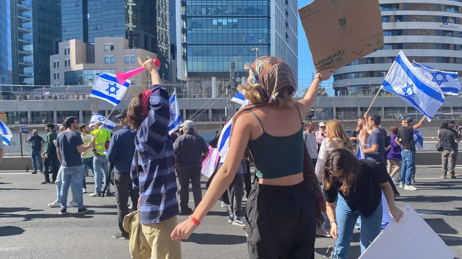 מפגינים נגד המהפכה המשפטית חוסמים את איילון, 9 במרץ 2023