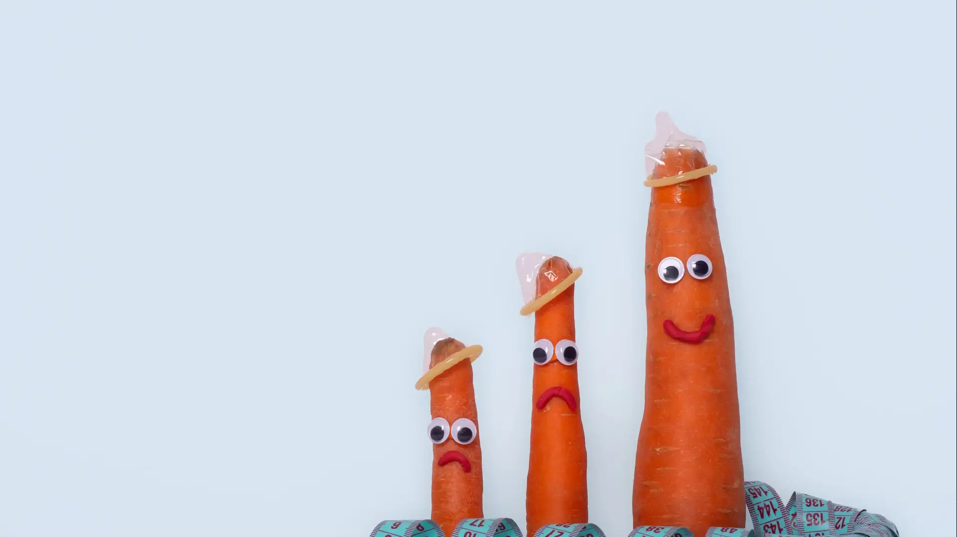 גזרים מייצגים גדלי איבר מין