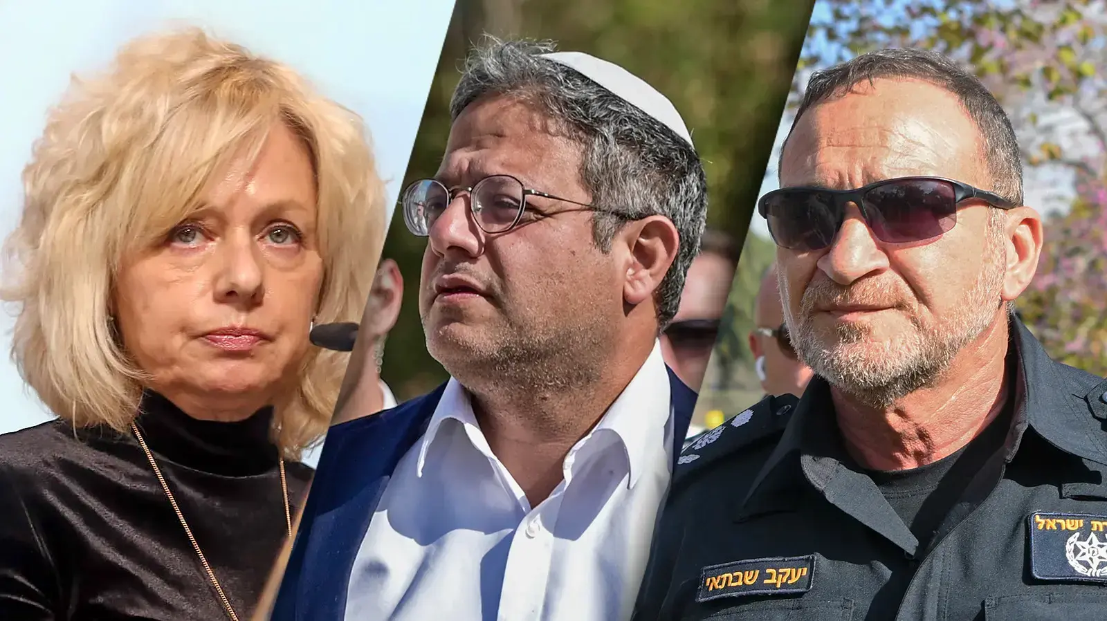 מפכ"ל המשטרה קובי שבתאי
שר לביטחון לאומי איתמר בן גביר
היועצת המשפטית לממשלה גלי בהרב מיארה