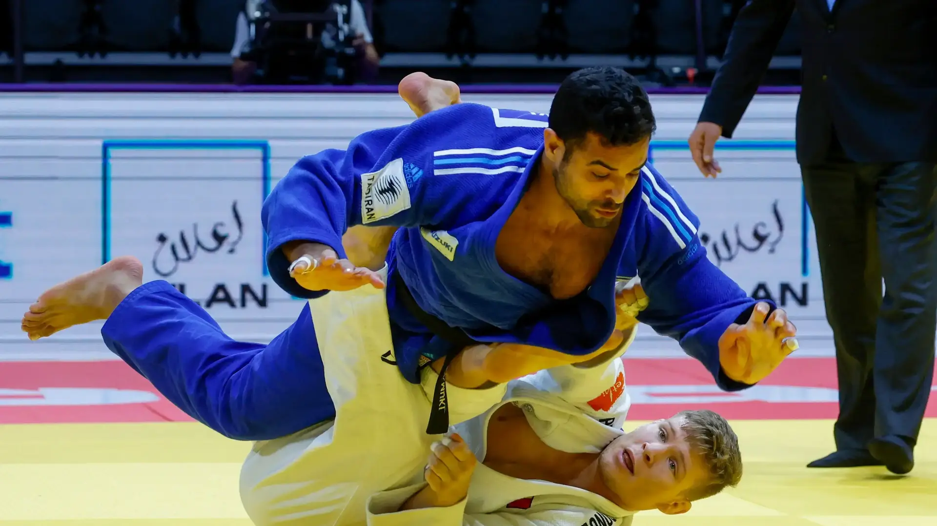 הג'ודוקא הישראלי שגיא מוקי בקרב מול הג'ודוקא הבלי מתיאס קאסה