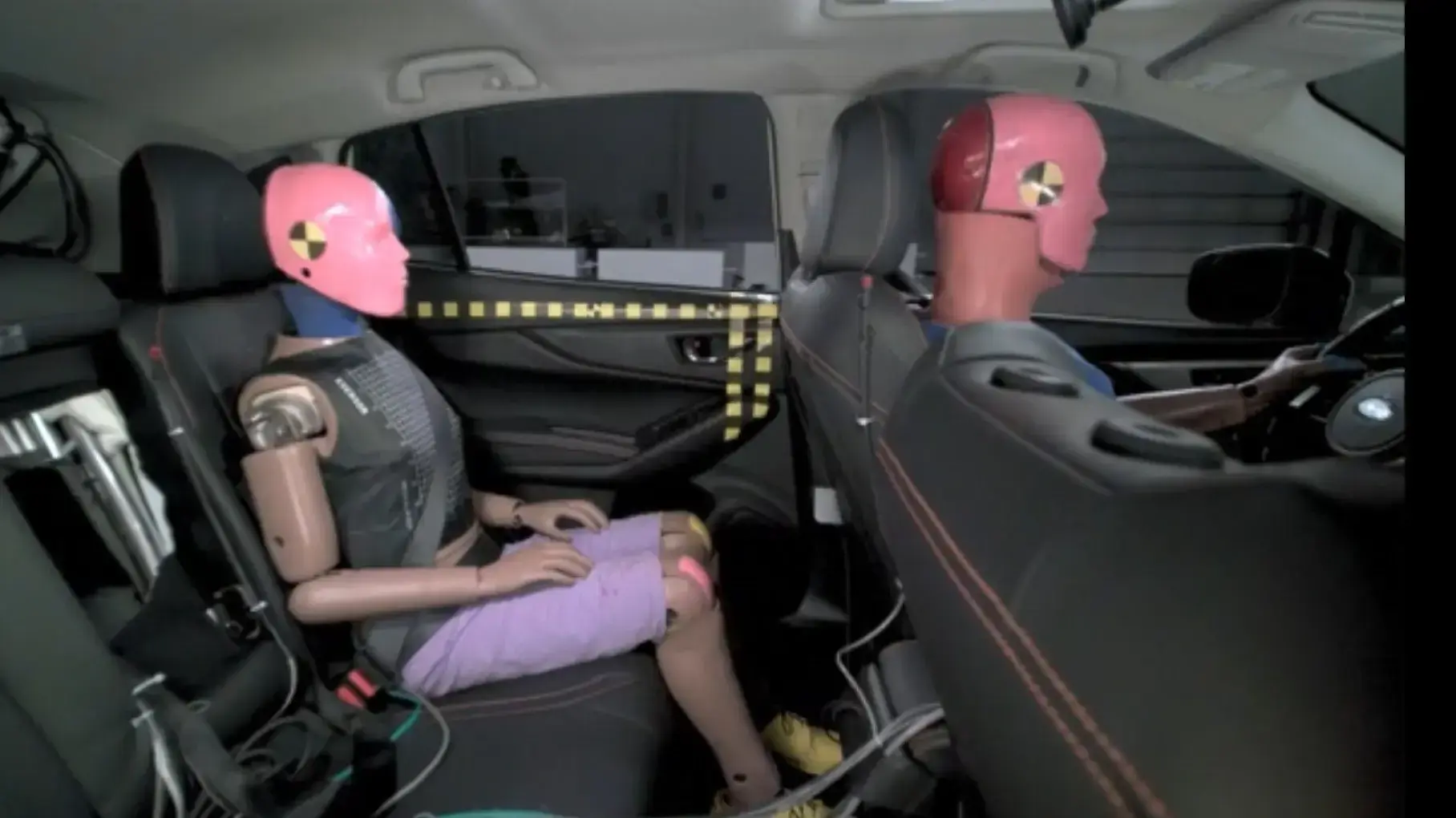 מבחן ריסוק מכון IIHS בטיחות במושב האחורי