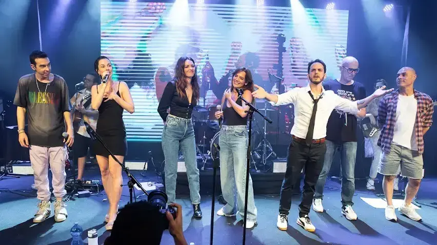 איחוד במתי חלקי של הפיג'מות במופע של "עודד פז והקסדות" שציין 20 שנה לפיג׳מות, רידינג 3 תל אביב, 1 ביולי 2023