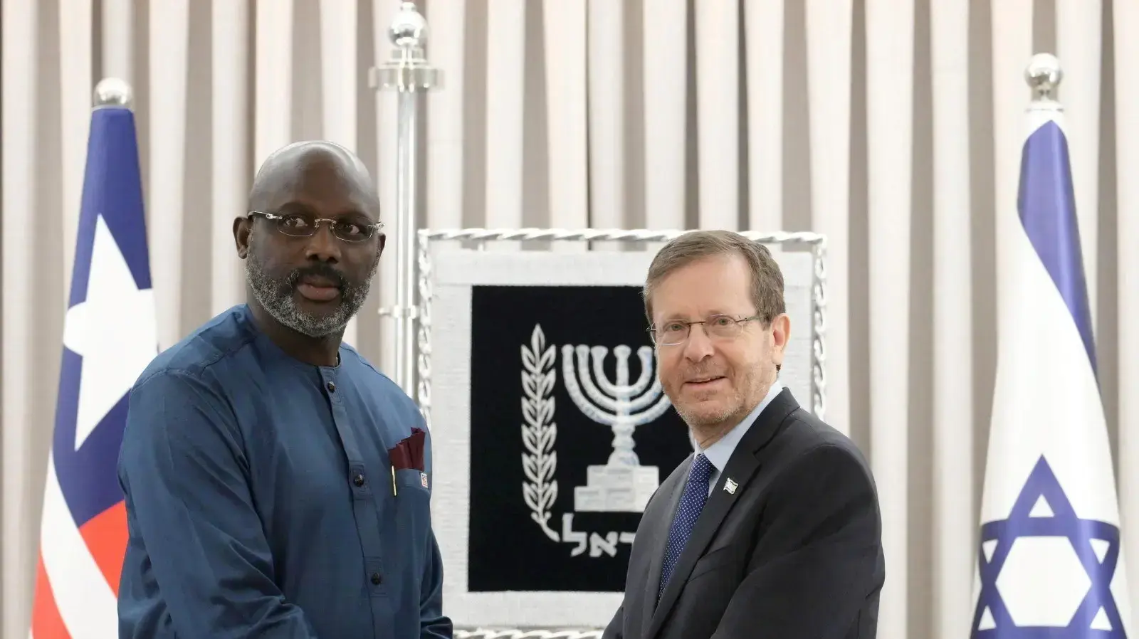 נשיא ישראל, יצחק הרצוג, עם נשיא ליבריה, ג'ורג' וואה