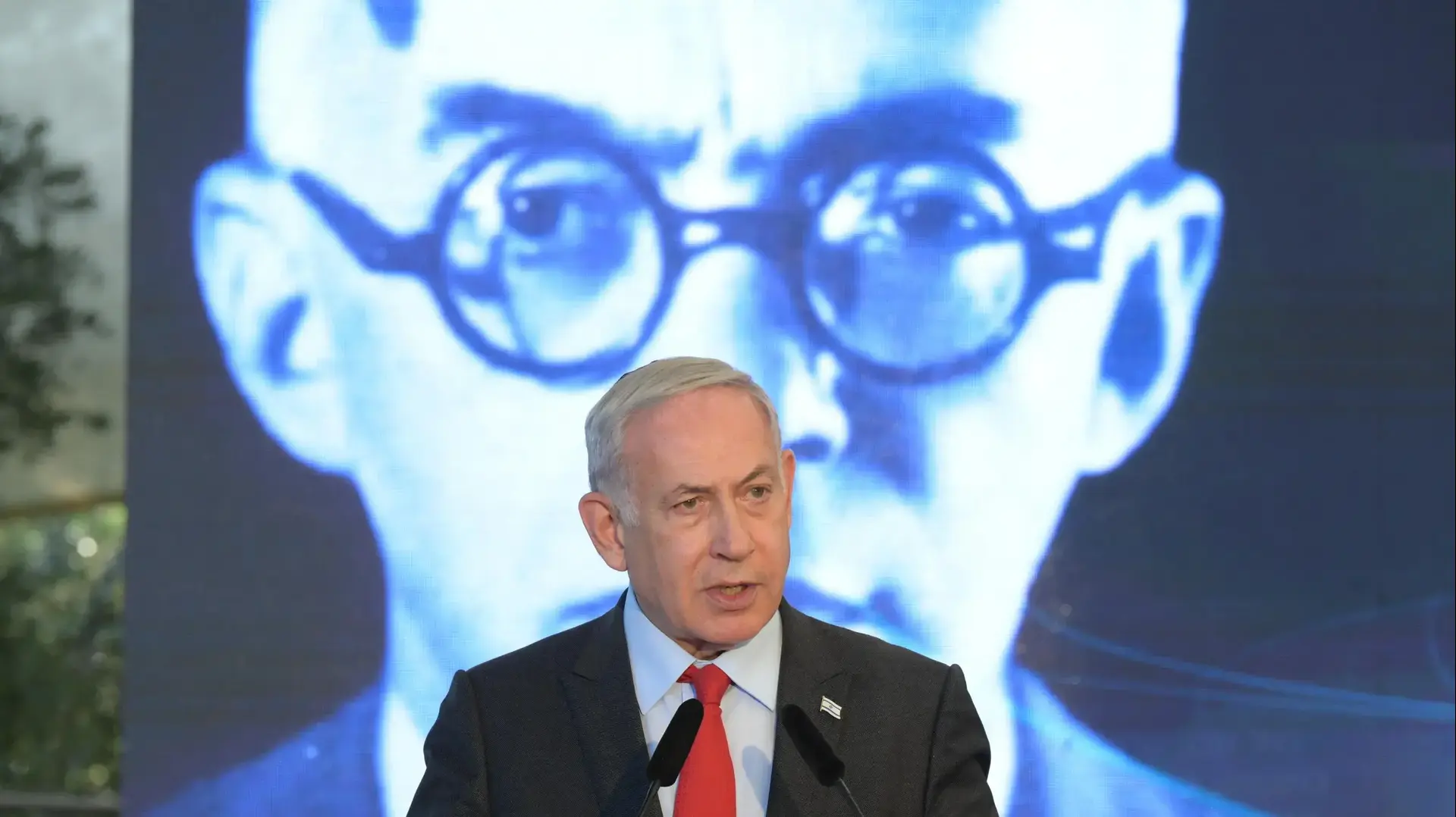 ראש הממשלה בנימין נתניהו בטקס האזכרה לזאב זבוטינסקי בהר הרצל בירושלים. 18 ביולי 2023