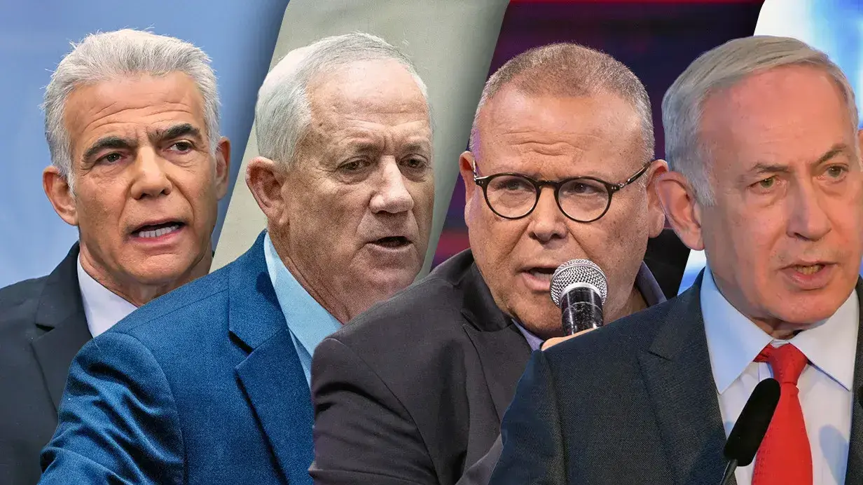 ראש הממשלה בנימין נתניהו, יו"ר ההסתדרות ארנון בר דוד, יו"ר המחנה הממלכתי בני גנץ, יו"ר האופוזציה יאיר לפיד