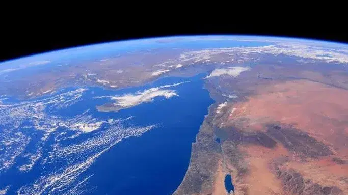 המזרח התיכון כפי שנראה מתחנת החלל הבינלאומית