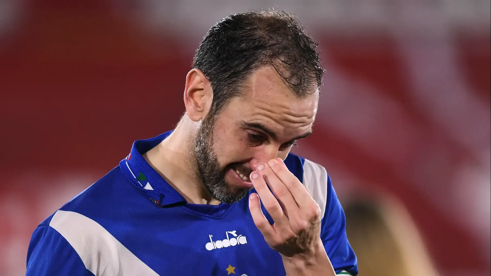 דייגו גודין במשחק הפרישה שלו במדי ולס סארספילד