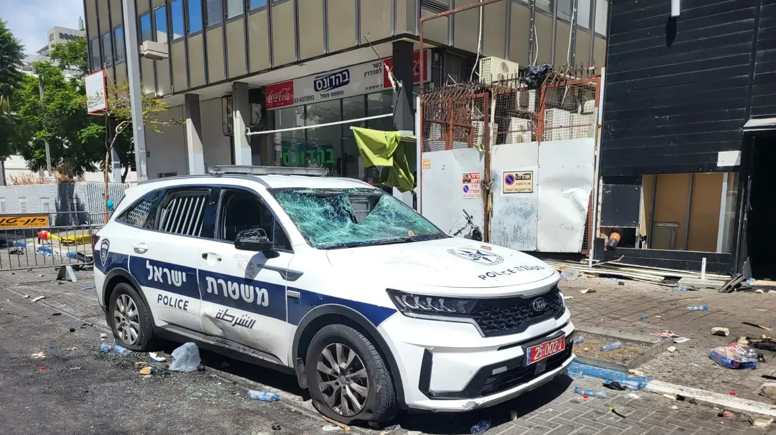 ונדליזם בהפגנת מבקשי מקלט אריתראים, תל אביב, 2 בספטמבר 2023