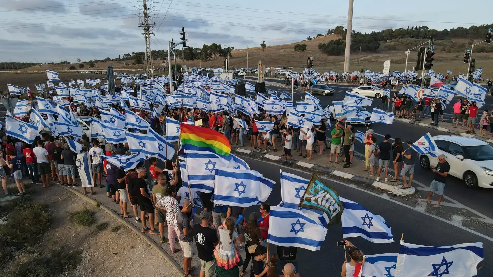 הפגנה נגד ההמפכה המשפטית בצומת נהלל, 2 בספטמבר 2023