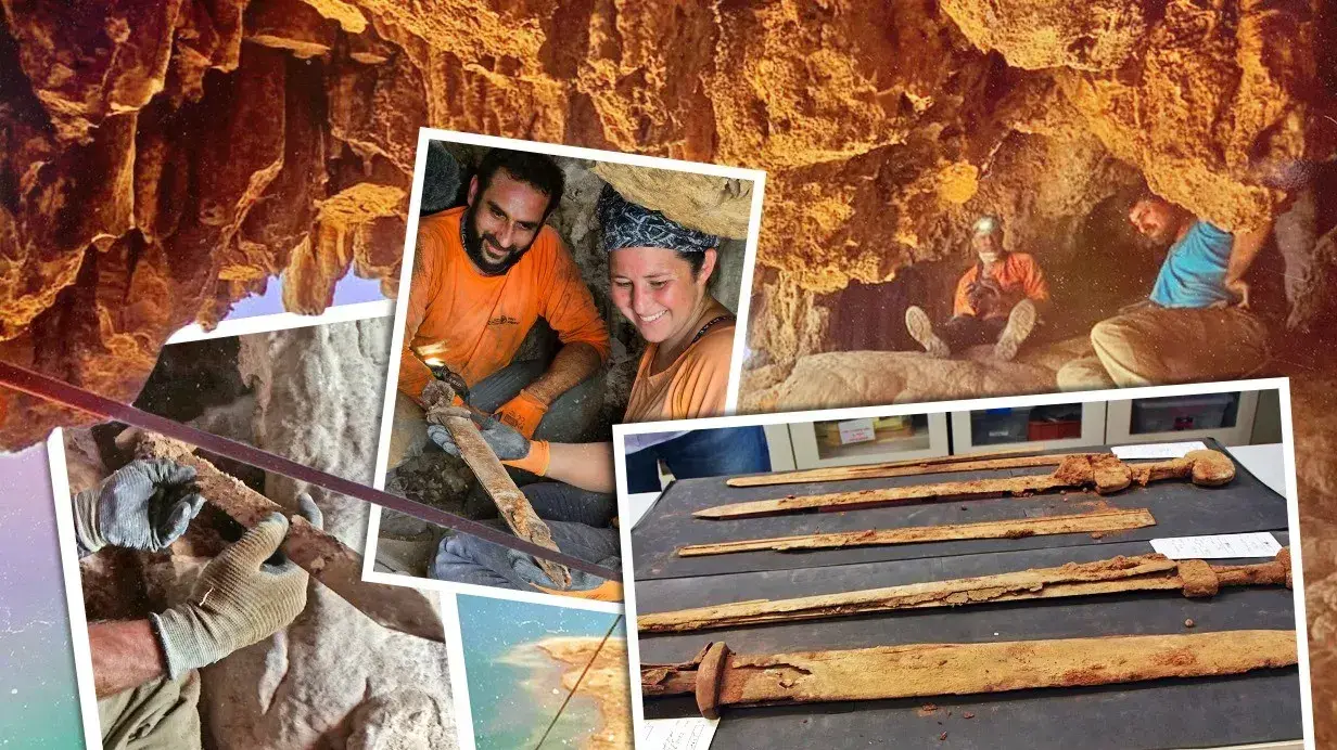 חרבות בנות 1900 שנה שנמצאה במדבר יהודה